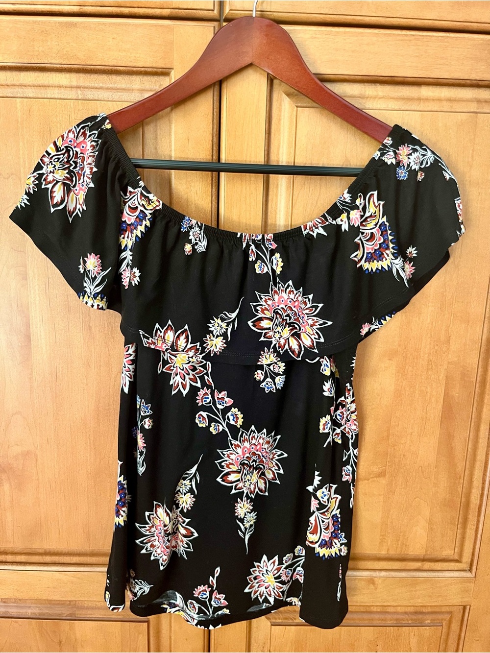 Old Navy Floral Off-the-Shoulder Top | Size Small